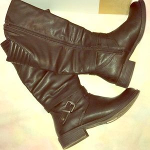 black below knee boots